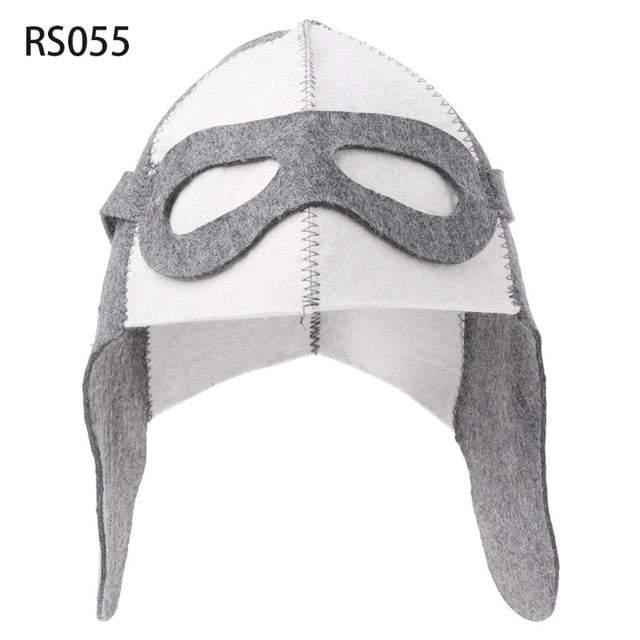 Bathroom Accessories Sauna Hat Wool Felt Anti Heat Banya Cap For Bath House Head Protection
