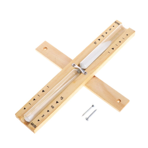 Wall-Mounted Rotating Sauna Wooden Hourglass White Sand Timer 15 Minutes W315